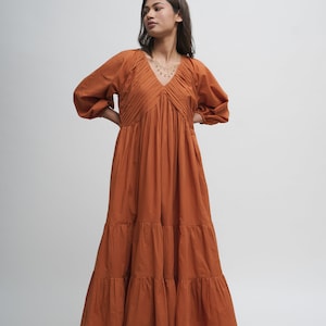 Burnt Orange Plus Size Dress - Etsy
