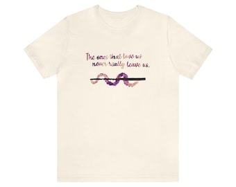 Camiseta con cita y varita negra de Sirius