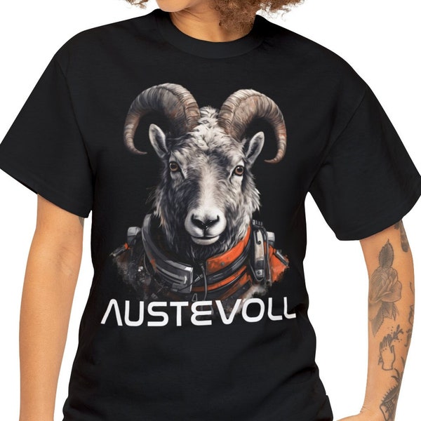 Austevoll T-skjorte: Tøff Villsau Astronaut