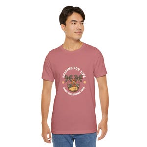 Surfing for Life Unisex Tee, Surfer Present Short Sleeve Shirt, Wave Lover Gift, Summer Beach T-shirt, Surfing Enthusiast Top