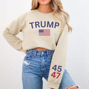 Trump Crewneck Sweatshirt | MAGA Shirt | 2024 Election Shirt | Donald Trump Sweatshirt | 45 47 President Shirt | Make America Great Again immagine 2