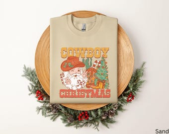 Christmas Crewneck Sweatshirt | Cowboy Christmas Shirt | Western Christmas Crewneck | Cute Christmas Shirt | Women's X-mas Sweatshirt