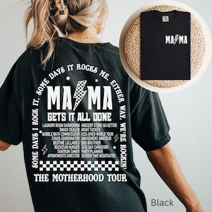 Mama T-shirt | Motherhood Tour Shirt | Retro Rock Concert Mama Tee | Mother&#39;s Day Shirt | Comfort Colors Motherhood Tee | Fun Mama Tee