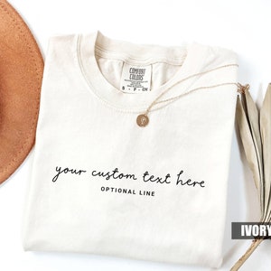 Custom Comfort Colors Shirt, Custom Text T-Shirt, Personalized Tshirt, Customizable Matching Shirts, Custom Shirt for Women, Custom Shirt