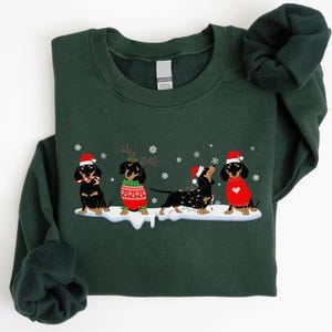 Dachshund Christmas Sweatshirt, Dachshund Christmas Shirt, Dog Lover Gift, Dachshund New Year Shirt, Christmas Crewneck, Dachshund Mom Shirt