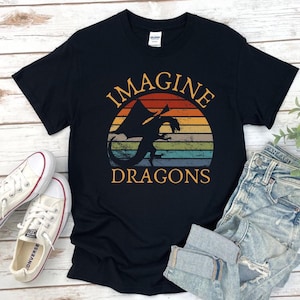 Imagine Magical And Mythical Fantasy Dragons Boys Girls T-Shirt, Fantastic Book Lover Tee, Reading Book Shirt, Gift For Bookworms