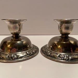 Vintage Silver Plated Oneida Candle Holders