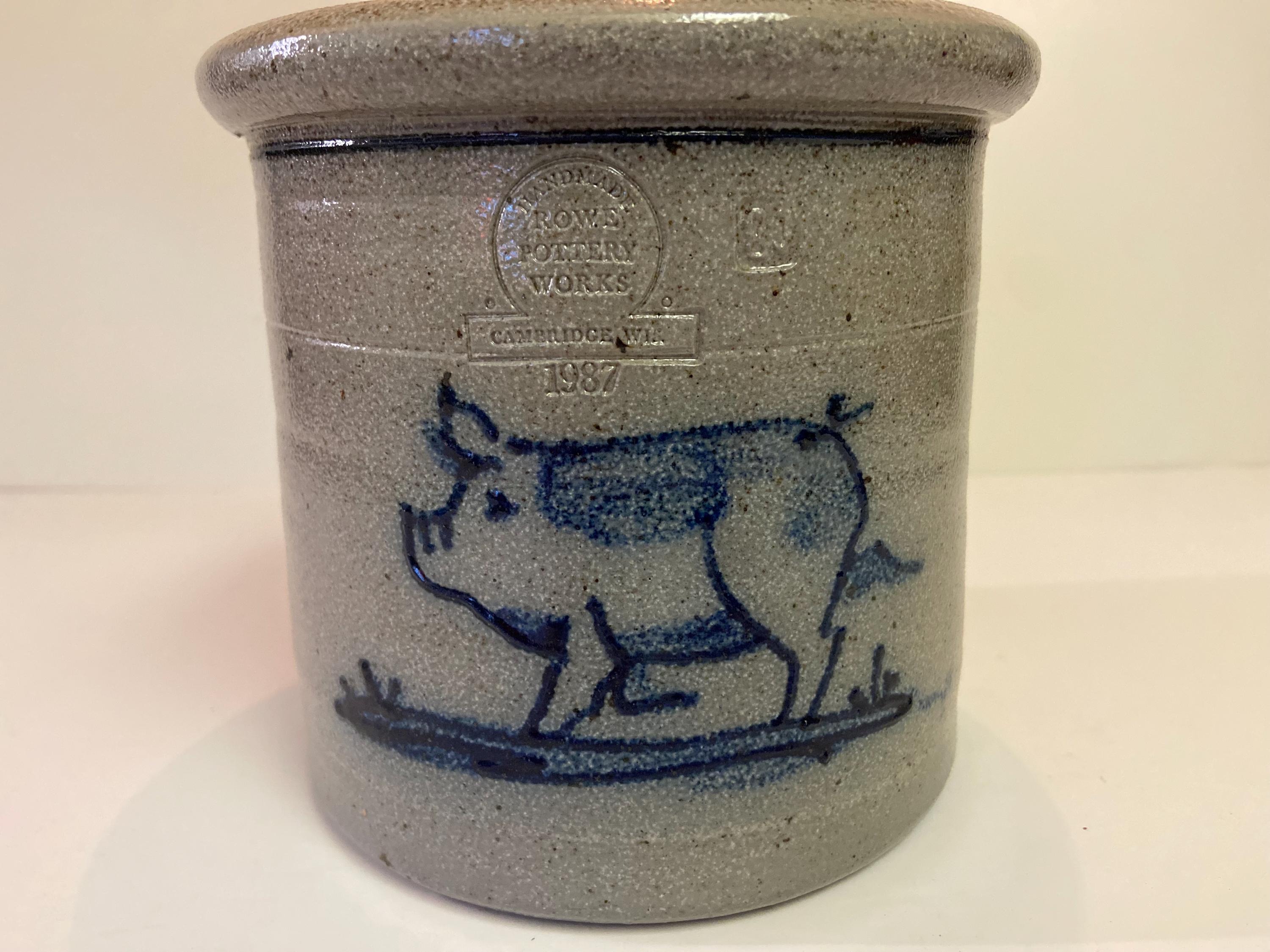 お歳暮・冬ギフト特集2025 Rowe 1987 Vintage Pottery Pig Stoneware Glazed Salt Works その他
