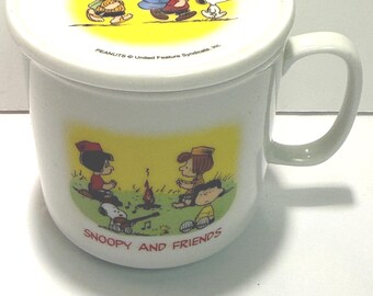 Vintage 1958 Snoopy “pedal Power” Mug by Fire-king / Anchor