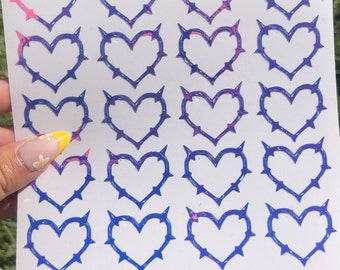 Dark Heart Bräunungs Aufkleber - 2 Bögen