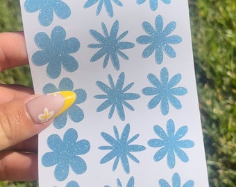 Blumen Bräunungs Aufkleber - Selbstbräuner Aufkleber - 2 Bögen