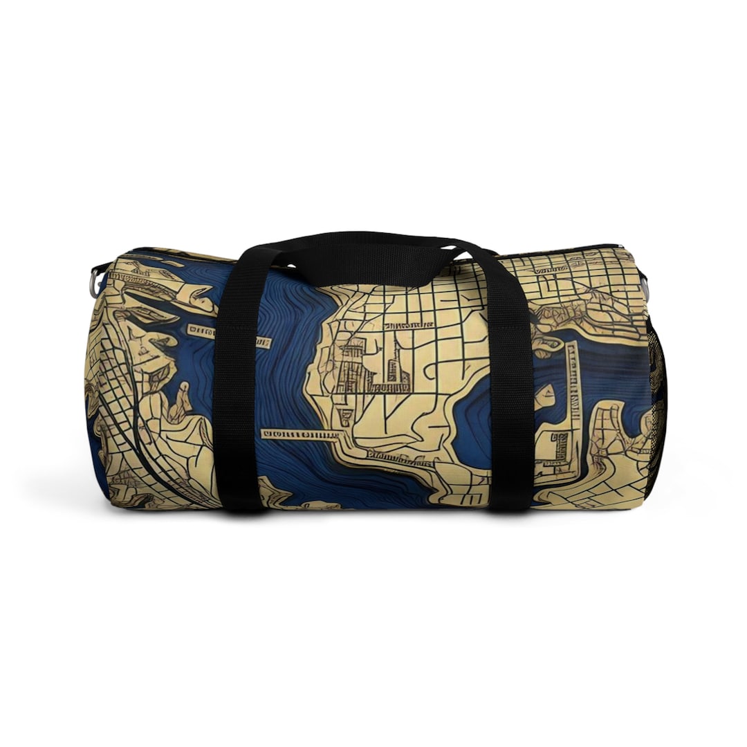 Map of the Alps Duffel Bag Etsy