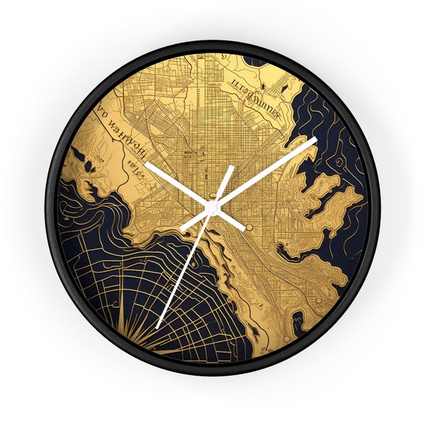 World Map Wall Clock Etsy