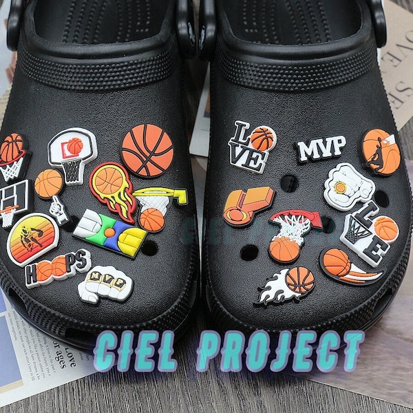 New Trending Basketball MVP Croc Charm Emblem Pin Cute Badge ILoveBasketball Sports Gift ~ Designs Cielproject