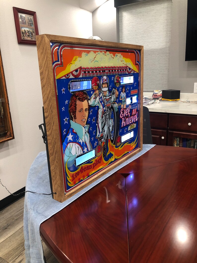 Pinball Backglass Evel Kinevel Wall Art Decor Man Cave. Etsy