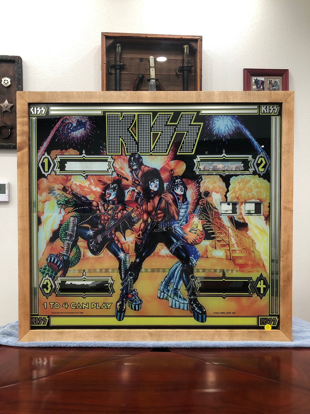 Pinball Backglass Kiss Wall Art, Decor, Man Cave. Interactive Leds Etsy