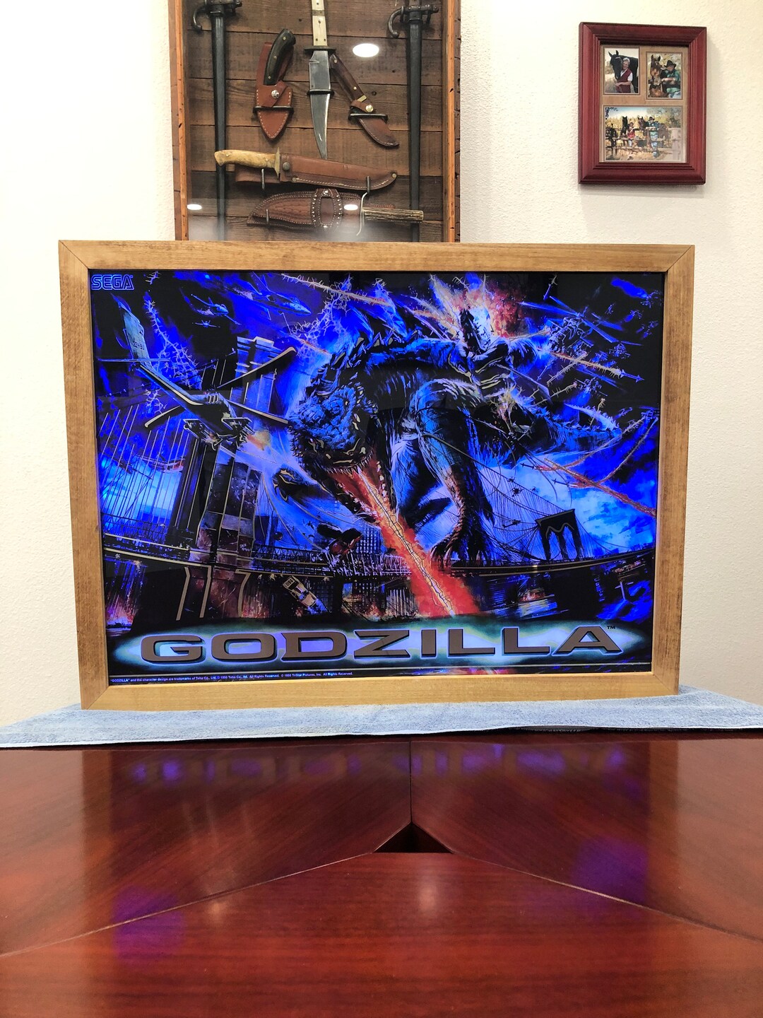 Pinball Machine Godzilla Backglass Translite With Custom Backbox and