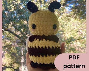 Low-sew Bee Crochet Pattern PDF | Cute Chunky Bug Animal Amigurumi