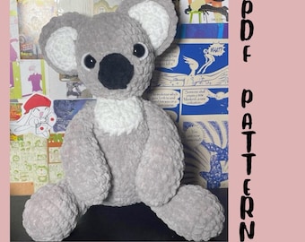 Bär Tier Stofftier Koala Plüsch Lovey Häkelanleitung PDF