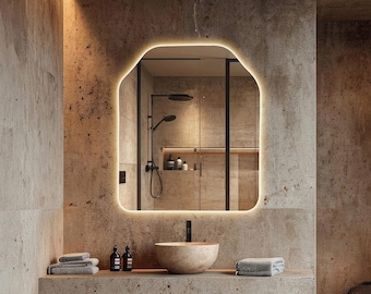 LED Backlit Bathroom Mirror: Modern Vanity Wall Decor