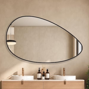 Large Asymmetrical Mirror, Irregular Bathroom Mirror, Modern Mirror Home Decor, Aesthetic Interior Design Mirror