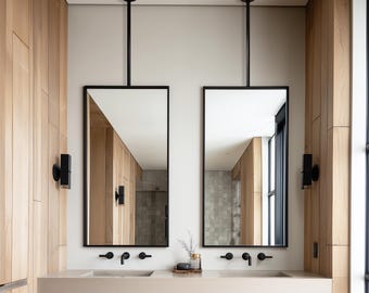 Kundenspezifischer Metall gerahmter Deckenberg-Spiegel, moderner Badezimmer-Schminkspiegel