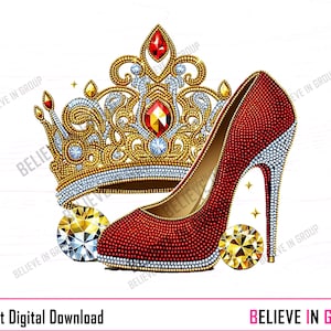 Zapatos y cartera  Brillantes, Imagen Imprimible ,JPG PNG, Sublimacion, Cumpleanos, Quinceanera, Tacones Brillantes, Zapato Rojo, Navidad