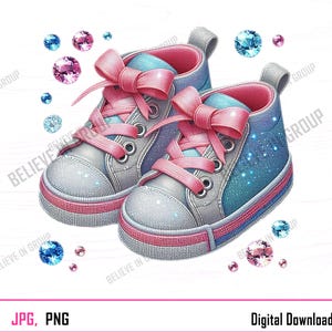 Funkeln mit Stil: Strass High Tops für Kinder - DIY Sublimationsschuhe in Blau, Pink und Silber