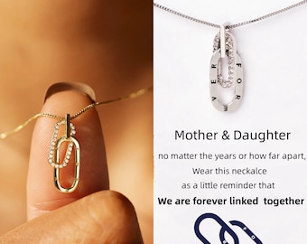 Mother & Daughter Forever Linked Infinity Necklace -Birthday Gifts for Daughter - Gifts For Mum - Mother's Day Gifts - Unique Gifts for Her