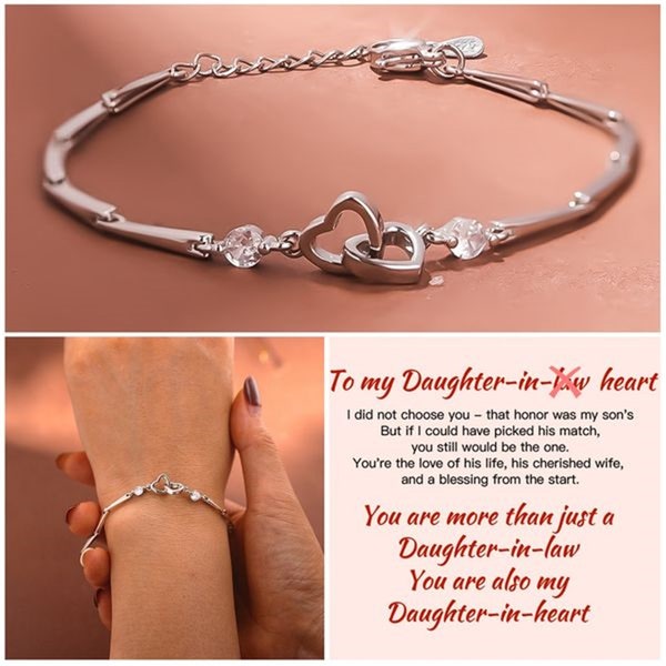 To My Daughter-in-Law Bracelet - Love Heart Infinity Bracelets - Unique Gifts For Her - Wedding gift for Bride - Birthday Gift From Mom