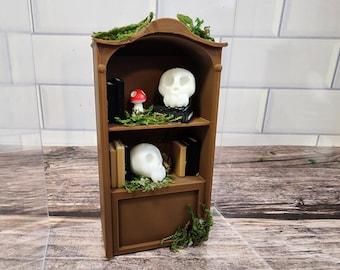 Decorated Jumping Spider Fancy Bookshelf, Shelf Ledge, Enclosure furniture, Vivarium book decoration, 3D printed hide, magnetic decor