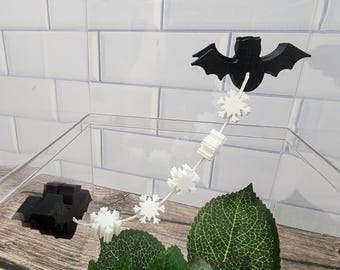 Läskig snöflinga hoppande spindel molnbro, vinterdekor, spindelrep, hoppspindeltillbehör, 3D-printad, neodymmagnetisk brygga