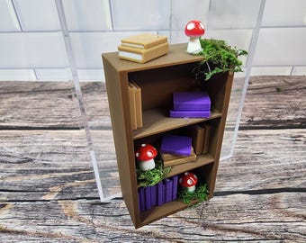 Decorated Jumping Spider 3 Shelf Bookshelf, Shelf Ledge, Jumping spider ledge, 3D printed, neodymium magnetic hide