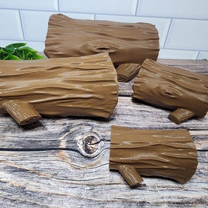 Log hide, 3D printed terrarium decor, reptile tank decoration, tree trunk pet hide, cork bark tube, arachnid hidey hole, spider tunnel