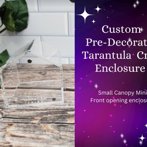 Custom Pre-decorated Front Opening TC Sling Enclosure, Small Jumping Spider Enclosure