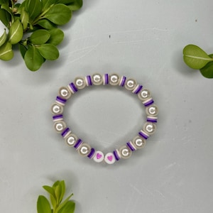 Pearl and Clay Bead Bracelet