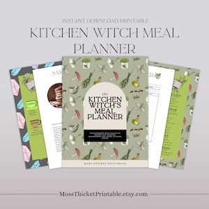 Kitchen Witch Meal Planner, Guidebook, Printable, Instant Download, 8.5x11 & A4