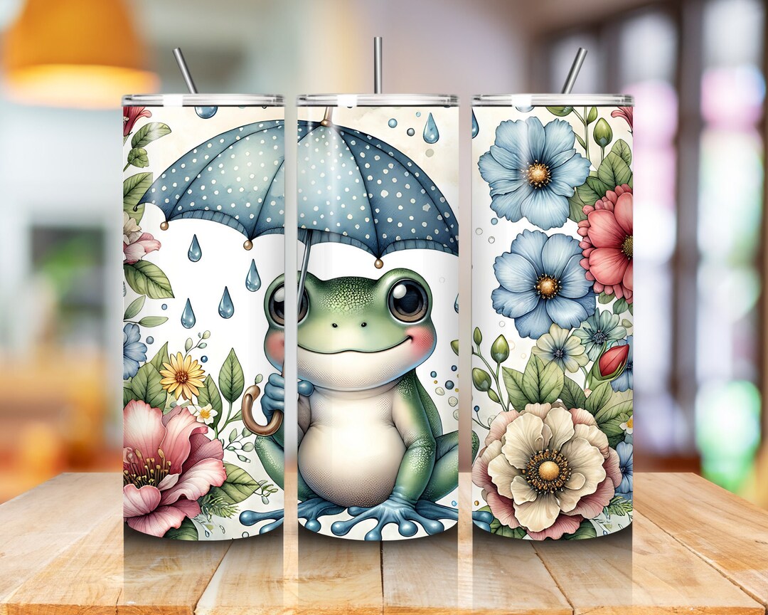 Cute Frog Tumbler Wrap Tumbler Png Animal Lover Sublimation Design ...