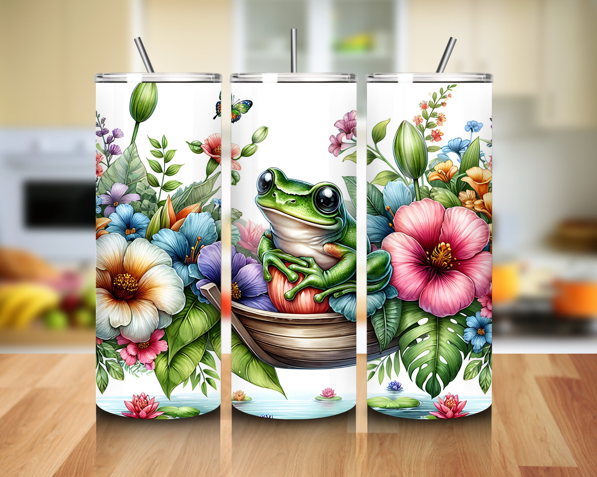 Cute Frog Tumbler Wrap Tumbler Png Animal Lover Sublimation Design ...