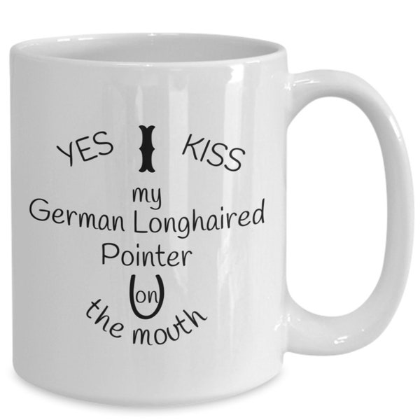 German longhaired pointer coffee mug gift ideas for german longhaired pointer lovers coffee cup kiss german longhaired pointer gift mugs ...