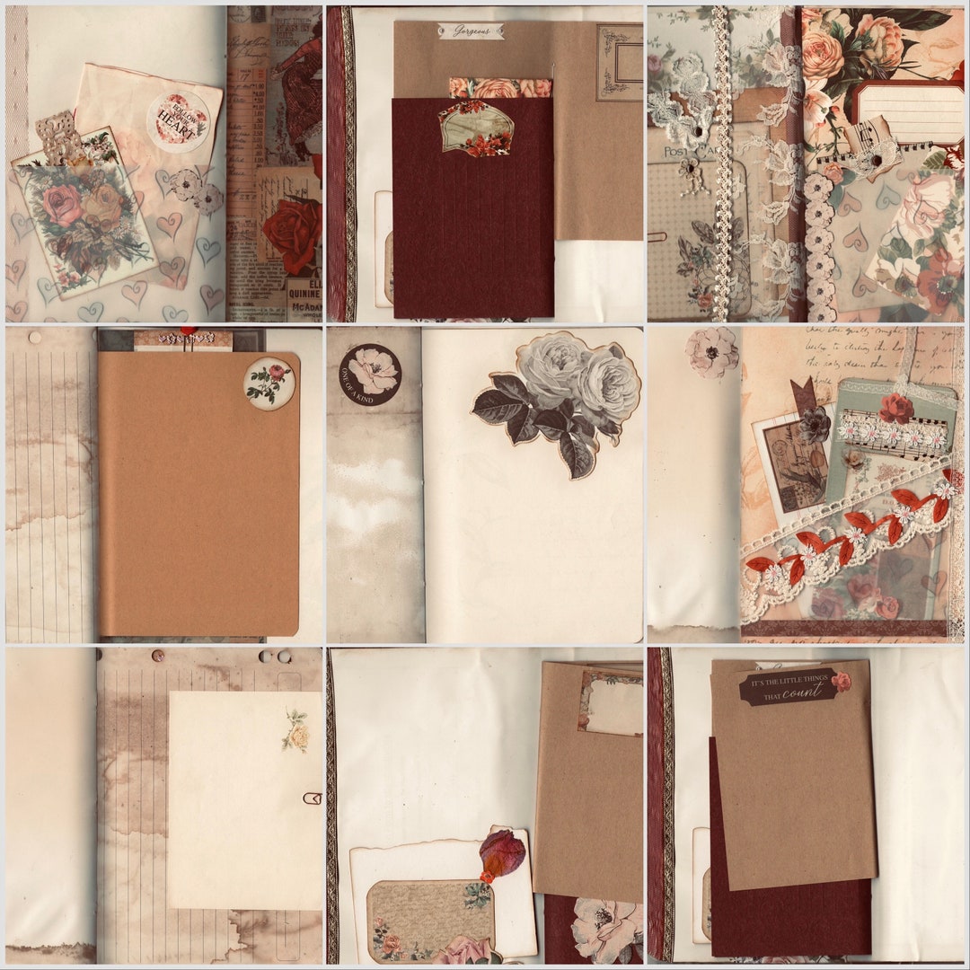 Junk Journal Printables Rose Journal Digital Pages Vintage Junk ...