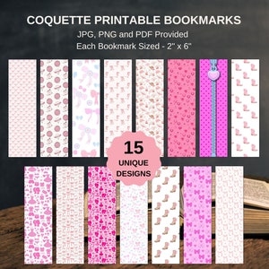 Coquette Bookmark PNG Girly Bookish Coquette Booklover Pink Bookmark voor boekenliefhebbers Victoriaanse Vintage boekentijdperk Preppy Bookish cadeau