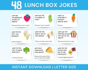 Lunch box Jokes Printable LunchBox Notes Jokes Gifts for kids Lunchbox Cards School Jokes Kids Riddles Printable Lunch Box Notes