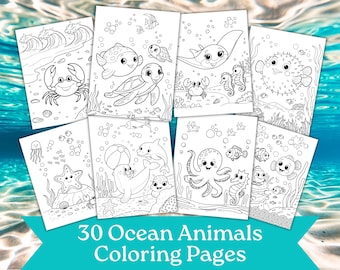 Ocean Animals Kids Coloring Pages, Underwater Coloring, Fish Coloring Book, Ocean Coloring, Sea Coloring, Sea Animals, Ocean Life Coloring