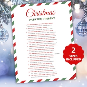 Weihnachtspass das Geschenkspiel, lustige Weihnachtsfeier-Spielgruppe, Pass das Geschenkweihnachtsspiel für Erwachsene Kinder, Familienarbeitsurlaubsgeschenkspiel