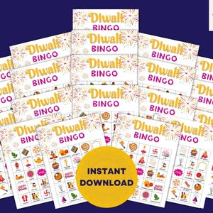 Diwali Bingo Game Printables Diwali Bingo Cards Indian Kids Activity ...