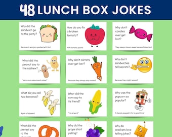 Lunch box Jokes Printable LunchBox Notes Jokes Gifts for kids Lunchbox Cards School Jokes Kids Riddles Printable Lunch Box Notes