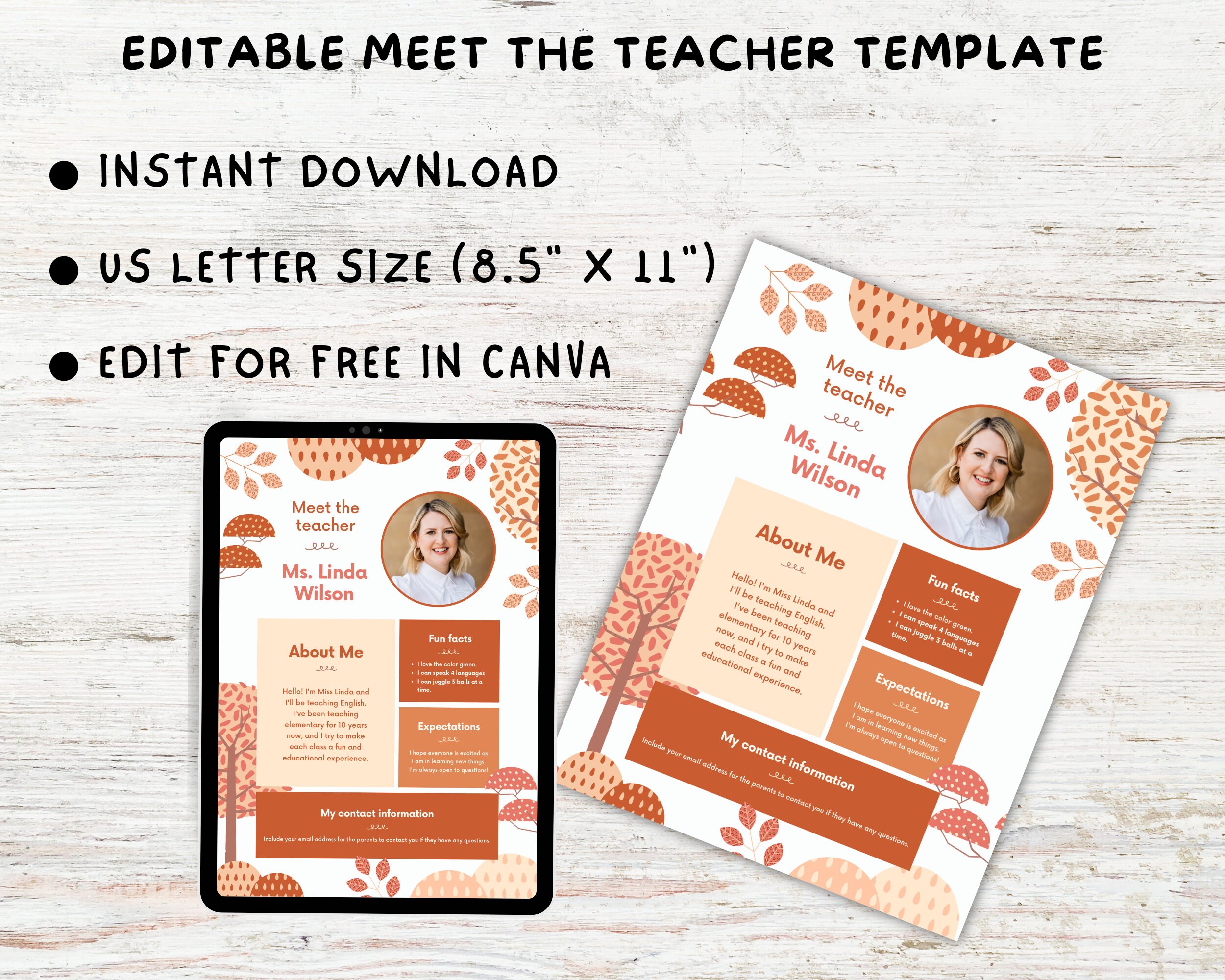 Meet the Teacher Editable I I Meet the Teacher Boho Template I Editable ...