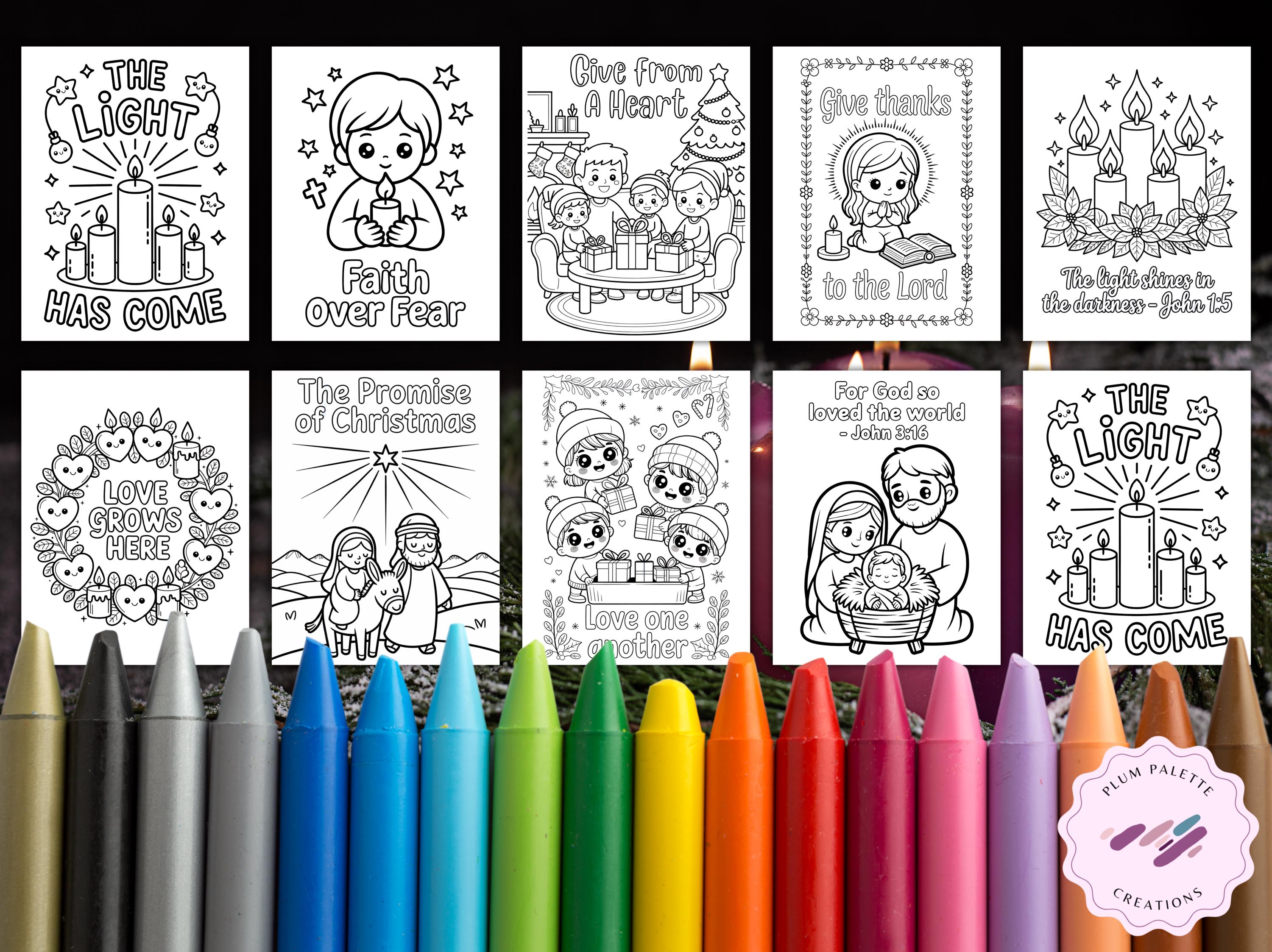 Advent Coloring Pages, Nativity Printable, Catholic Advent Printable ...