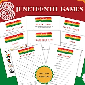 Juneteenth Trivia Games Juneteenth Printable Games Black History Month Games Bundle Juneteenth Activity Classroom Black History Trivia